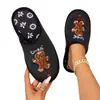 Pantuflas Navideñas Bordadas de Hombre de Jengibre Casual Transfronterizas, Suaves y Amigables con la Piel, Antideslizantes, Algodón para Ambiente del Hogar, Venta al por Mayor
