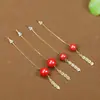 Pendientes de Plata de Ley de Alta Gama Chapados en Plata al por Mayor Alambre para Pendientes de Cinabrio Cola de Fénix Arena Imperial Pendientes de Oro de Arena Púrpura de Alto Contenido