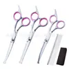 Tesouras para Tosquia de Animais de Estimação, Tesouras Integradas de Aço Integral para Aparar Pelos de Cachorro, Tesouras Domésticas de Dentes Planos, Tesouras Curvas, Suprimentos Exclusivamente para Vendas Transfronteiriças