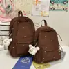 Mochila Escolar Versátil Estilo Coreano para Estudiantes de Secundaria y Preparatoria Femeninas, Fresca y Linda, Gran Capacidad, Linda Mochila de Doble Hombro para Viajes para Estudiantes Universitarios