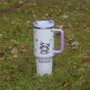 Taza de Coche de 40 oz Taza de Agua Sanrio Taza Labubu Gran Capacidad Termo de Acero Inoxidable 304 para Uso en Casa