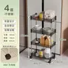 Estante de almacenamiento de acero inoxidable de espacio estrecho, organizador de espacio estrecho para refrigerador de cocina, carrito pequeño móvil para almacenamiento en el baño