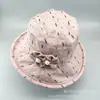 Chapéu Casual Novo para Meia-Idade Outono e Primavera Chapéu de Pescador Fashion de Aba Larga Chapéu de Tecido Fino Sra. Chapéu da Bacia do Chapéu