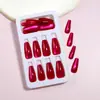 24 Peças de Unhas Postiças Longas Estilo Olho de Gato Rosa-Choque, Estilo Ins Transfronteiriço, Adequadas para Garotas Modernas, Uso Diário Europeu e Americano