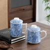 Conjunto de Chá de Porcelana Branca Floral Tendência Nacional Luxo Leve para Casa e Escritório, Presente Personalizado de Alto Padrão para Festivais