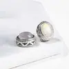 Jingdian Jewelry Caja Mágica Ovalada Luz de Luna Gris Natural Accesorios para Pulsera Colgante de Joyería DIY Productos Semiacabados Al por Mayor