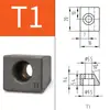 Bloco de Pressão para Trilho Guia Linear Bloco Cunha de Pórtico T-E1E2E3Y2T5Y5 Ferramenta de Máquina Bloco Fixo de Trilho Linear Placa de Pressão