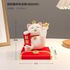 Bonito balançando a cabeça sorte gato decoração sala de estar decoração criativa escritório desktop pequena decoração suporte do telefone móvel