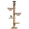 Poste trepador para gatos de pie con ventosas transfronterizo, Árbol para gatos tipo cápsula espacial, Rascador para gatos, Plataforma de escalada para gatos de madera maciza, Muebles para gatos