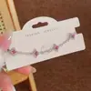 Pulseira Flor de Trevo de Quatro Folhas com Microincrustação de Madrepérola Doce e Estilosa, Pulseira Popular Tendência de Luxo Leve com Ajuste Deslizante para Mulheres