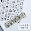 Lindas Pegatinas para Uñas de Dibujos Animados para Niños Diversión Gatitos Perros Pequeños Moños Corazones Estrellas Pegatinas para Uñas Hechas a Mano para DIY