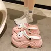 Calzado Exterior Grueso de Dibujos Animados con Suela Gruesa Zapatos Cueva Tacón Súper Alto para Mujer 9.5CM Vestido de Verano Chanclas Baotou de Playa