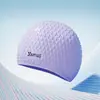 Touca de Natação para Mulheres com Cabelo Longo, Circunferência Craniana Grande, Alto Valor Estético, Silicone à Prova d'Água, Não Apertada, Touca de Natação Profissional para Adultos Homens com Proteção de Ouvido