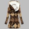 Casaco Trench Coat Feminino Europeu e Americano Transfronteiriço 2023 Quente Novo Inverno Pelúcia Cor 3D Combinando Capuz Atacado