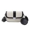 Bolsa Cross-border feminina 2025 novo design de nicho moda bolsa de ombro na moda costura contraste cor bolsa de sela para viajante