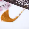 Gota de Agua Diamante Borla Larga Hielo Prensado Seda Hielo DIY Hecho a Mano Colgante Borla Accesorios Antigua Dinastía Han Colgante para Abanico Venta al por Mayor