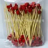 Palito de fruta descartável palito de fruta palito de hambúrguer palito de sanduíche hambúrguer palito de maçã do amor arte decorativa de coquetel palito de bambu