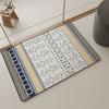 Alfombra absorbente de secado rápido para pies, para lavabo, baño, puerta de inodoro, antideslizante, transfronteriza con Marruecos
