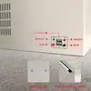 Montaje en pared chasis pequeño posición fuente de alimentación ATX servidor de control industrial compacto placa base MATX 4 ranuras 1.0 acero galvanizado gris