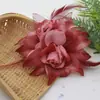 0374 Pasador de Flores y Plantas Europeo y Americano para Mujer Pasador Infantil Elegante Accesorios para el Cabello Flor para la Cabeza con Broche de Pluma Venta Directa