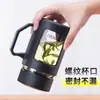 Vaso de Vidrio de Gran Capacidad para Uso en Oficina y Hogar, Adecuado para Beber Agua y Preparar Té, Resistente a Roturas, Portátil con Asa, Resistente a Altas Temperaturas, con Tapa