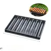 Parrilla para salchichas de almidón, parrilla para hot dogs de piedra volcánica, parrilla para salchichas, sartén parrilla, parrilla de barbacoa/equipo de barbacoa, charola para barbacoa