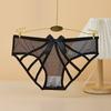 Ropa interior de mujer de moda y sexy con lazo de tirantes finos huecos, malla cómoda y transpirable, pura lujuria, tentación, ropa interior sexy para mujer