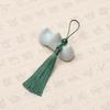 Hecho a mano con borla de cuentas abanico de púas colgante bolsa de brocado colgante de jade bolsa vintage accesorios de joyería cheongsam suministro de púas colgantes