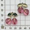 12/Pack DIY Acessórios Gota de Óleo Liga Fruta Tridimensional Cereja Pulseira Colar Pingente Brincos Brincos Pingente
