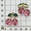 Acessórios para Joias DIY Cereja de Cristal Acrílico Liga Tridimensional Doce Pingente Brincos Colar Chaveiro Pingente