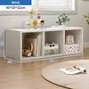 Gabinete de celosía partition de mesita de noche semi-cerrado gabinete de almacenamiento de dormitorio estante de almacenamiento de estantería de mesita de noche almacenamiento de extremo de cama de piso ocho compartimentos