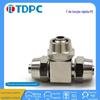 Conector Pneumático Rápido de Torção de Alta Pressão Tdpc Cobre Niquelado Porca de Travamento Tripla Tubo de Ar 6/8/10/12/16mm Todo Cobre Niquelado