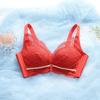 Forro de Modal No Magnético Bollo al Vapor Taza Engrosada Ropa Interior Sexy de Encaje Reunión para Pecho Pequeño Sujetador Ajustable Sin Aro