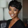 Venta Caliente Transfronteriza de Aliexpress Moda Peluca de Fibra Química de Cabello Corto para Mujeres Africanas Venta Directa de Fábrica al por Mayor en Stock