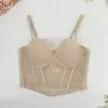 Diseño Francés Europeo Malla Encaje Espalda Hermosa Lencería Ropa Exterior Sexy Sexy Anti-Exposición Varilla de Pescado Sujetador Estilo Delgado