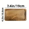 Bandeja de Madera Transfronteriza Bandeja de Bocadillos Japoneses para Té Madera Maciza Vajilla de Madera para el Hogar Bandeja de Madera para Pasteles Bandeja de Madera Ovalada