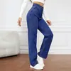Jeans de Pierna Ancha de Cintura Alta Casuales de Otoño Nuevos para Mujer Exportación Europea y Americana Transfronteriza Amazon Wish Aliexpress Venta al por Mayor