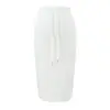 Conjunto de Moletom Cropped com Capuz e Zíper Estilo Coreano Feminino Outono Saia Midi Elástica com Cordão e Fenda nas Costas