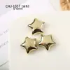 Mini Joias de Liga Metálica Estrela de Cinco Pontas Lua para Nail Art Populares Dourado e Prateado Estéreo DIY Acessórios Pequenos Usáveis para Nail Art