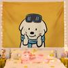 Tela colgante creativa, tela decorativa para pared de mascota feliz, tela decorativa para dormitorio de animales, pintura decorativa para sofá, tela colgante de sentido avanzado, tela de fondo