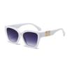 Gafas de Sol de Marco Cuadrado Europeo y Americano de Alta Gama, Moda de Celebridad de Internet, Marco Grande, Forma Cóncava, Sombrilla, Protección Solar, Gafas de Sol UV