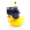 Decoração de Carro Pato Amarelo Pequeno, Capacete Tendência do Tiktok para Carros e Motos, Pato Quebra-Vento Estilo Celebridade da Internet Acessório para Carro
