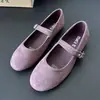 Sapatos Casuais de Camurça Estilo Coreano 2026 para Uso Diário, Tamanho Grande, Sapatos Baixos Versáteis com Tira no Tornozelo para Mulheres