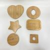Se puede procesar y grabar con tapas de sellado grandes y pequeñas, tapas de taza de juego de té de madera redondas rectangulares con agujeros para sostener cucharas, tapas de taza de té