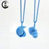Tapones para los oídos para nadar al por mayor tapones para los oídos de silicona en espiral tapones para los oídos impermeables para nadar traje con clip para la nariz tapones para los oídos nuevos mejorados fábrica