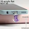 Tapón de polvo para teléfono móvil 2D, colgante acrílico de gatito transfronterizo, colgante de Tipo C enojado, artículo de venta caliente, otros productos africanos