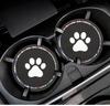 Posavasos para Coche, Alfombrilla de Almacenamiento Simple Universal para Coche, Logo de Pata de Gato, Artículos Decorativos Incrustados con Diamantes, Uso Transfronterizo