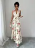 Sitio Independiente de Amazon Comercio Exterior Vestido Largo 2026 Verano Nuevo Europeo y Americano Transfronterizo Vestido de Mujer Sin Mangas Estampado