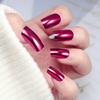 Piezas de Manicura Electrochapadas de Venta Caliente Transfronteriza Estilo Ins Simple Espejo Uñas Postizas al por Mayor Metal de Alta Gama Uñas Portátiles
