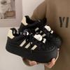 Zapatos Blancos Dopamina Pan para Mujer 2025 Primavera Nuevo Niche Casual de Suela Gruesa Versátil Zapatillas de Estudiante que No Colisionan